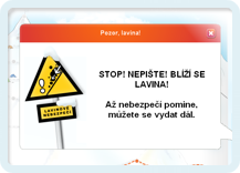 Takto vid upozornn na lavinu ci
